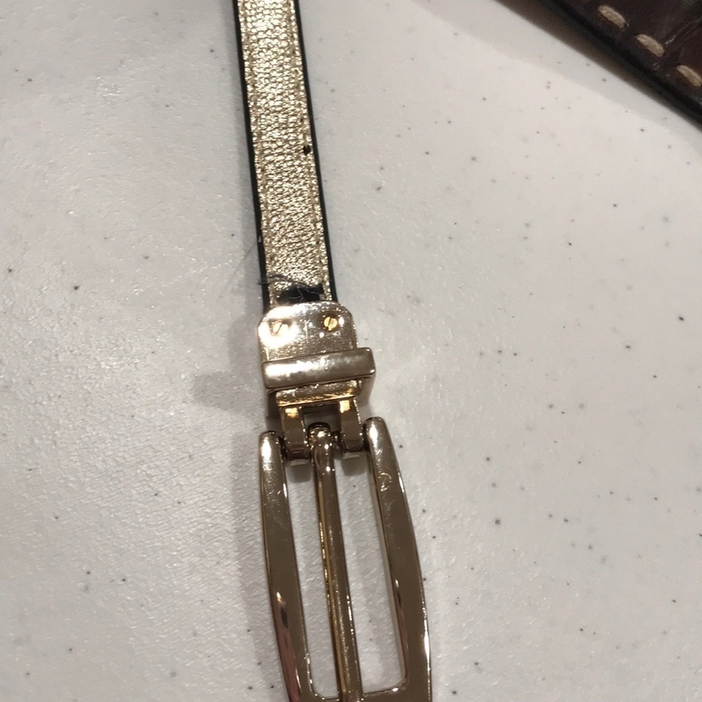 Express gold 1/2” wide belt Sz 41”